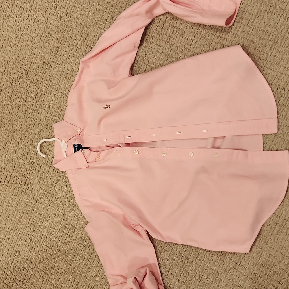 Ralph Lauren classic boys button down pink shirt size 10